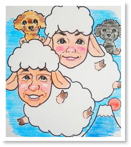 なりきり化家族似顔絵 なりきり化家族似顔絵