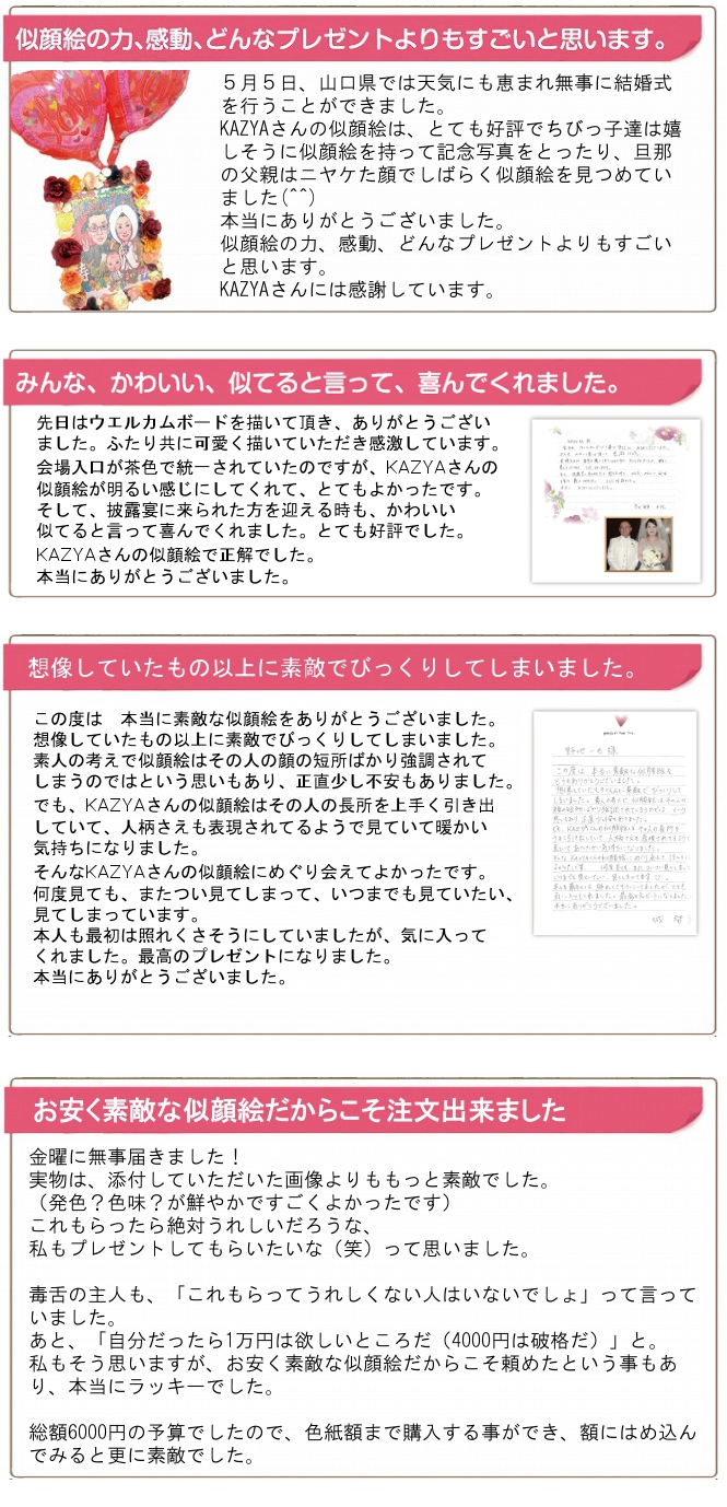 お客さんに頂いたメール お客さんに頂いたメール