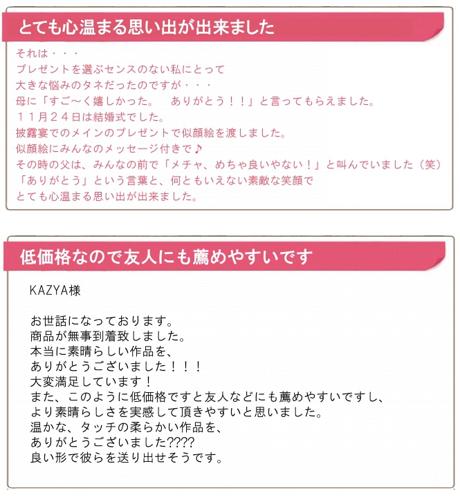 お客さんに頂いたメール お客さんに頂いたメール