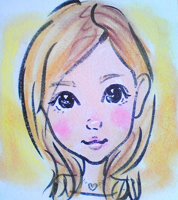 おしい！似顔絵はがきサイズ