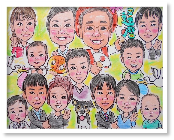 還暦祝い似顔絵