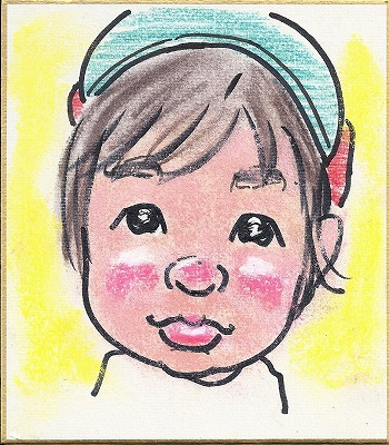 格安！1000円の色紙似顔絵