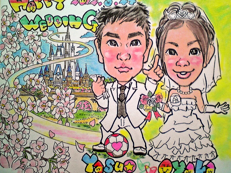 似顔絵ウエルカムボードLタイプ