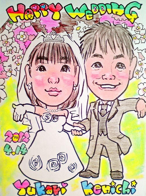 似顔絵ウエルカムボードM　洋装