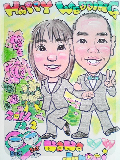 似顔絵ウエルカムボードMタイプ