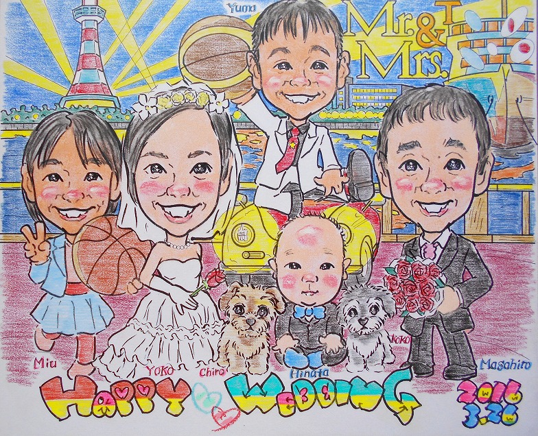 似顔絵ウエルカムボード