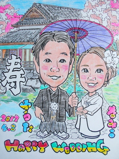 似顔絵ウエルカムボードLタイプ