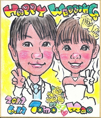 プチ似顔絵ウエルカムボード　埼玉県